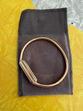 Fitbit 2 Gold-Tone Hinged Bangle Bracelet- no box - just bracelet for you to add